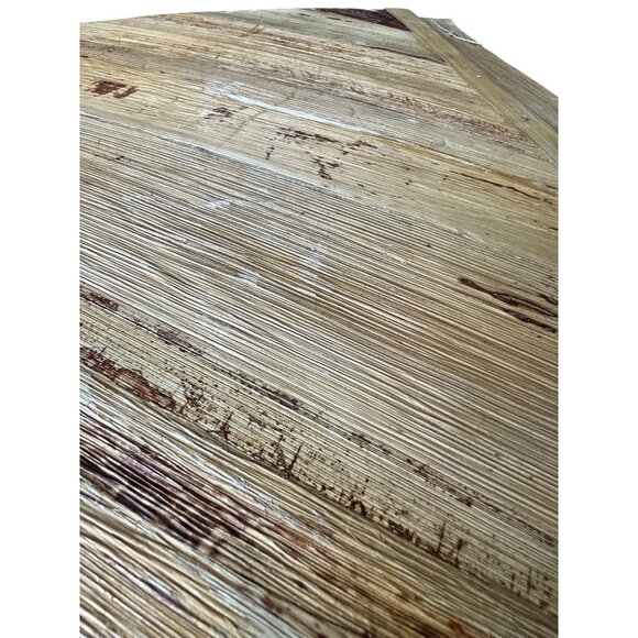 Hawaiian Handmade Photo Album With Palm Tree & Shell Design Dried Leaf Cover VTG - Picture 5 of 16